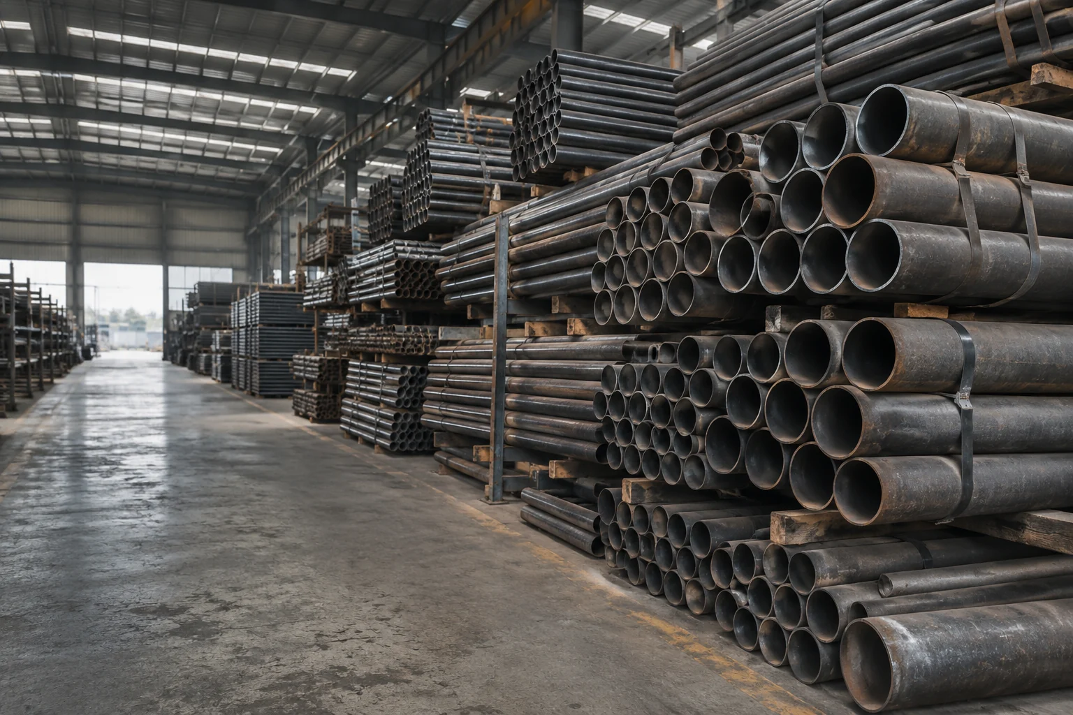 Steel pipe bundles and different pipe finishes