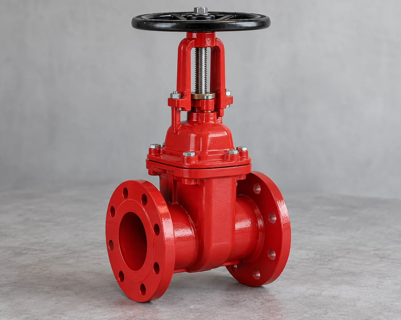 OS&Y valve bonnet, external stem and flanged connections