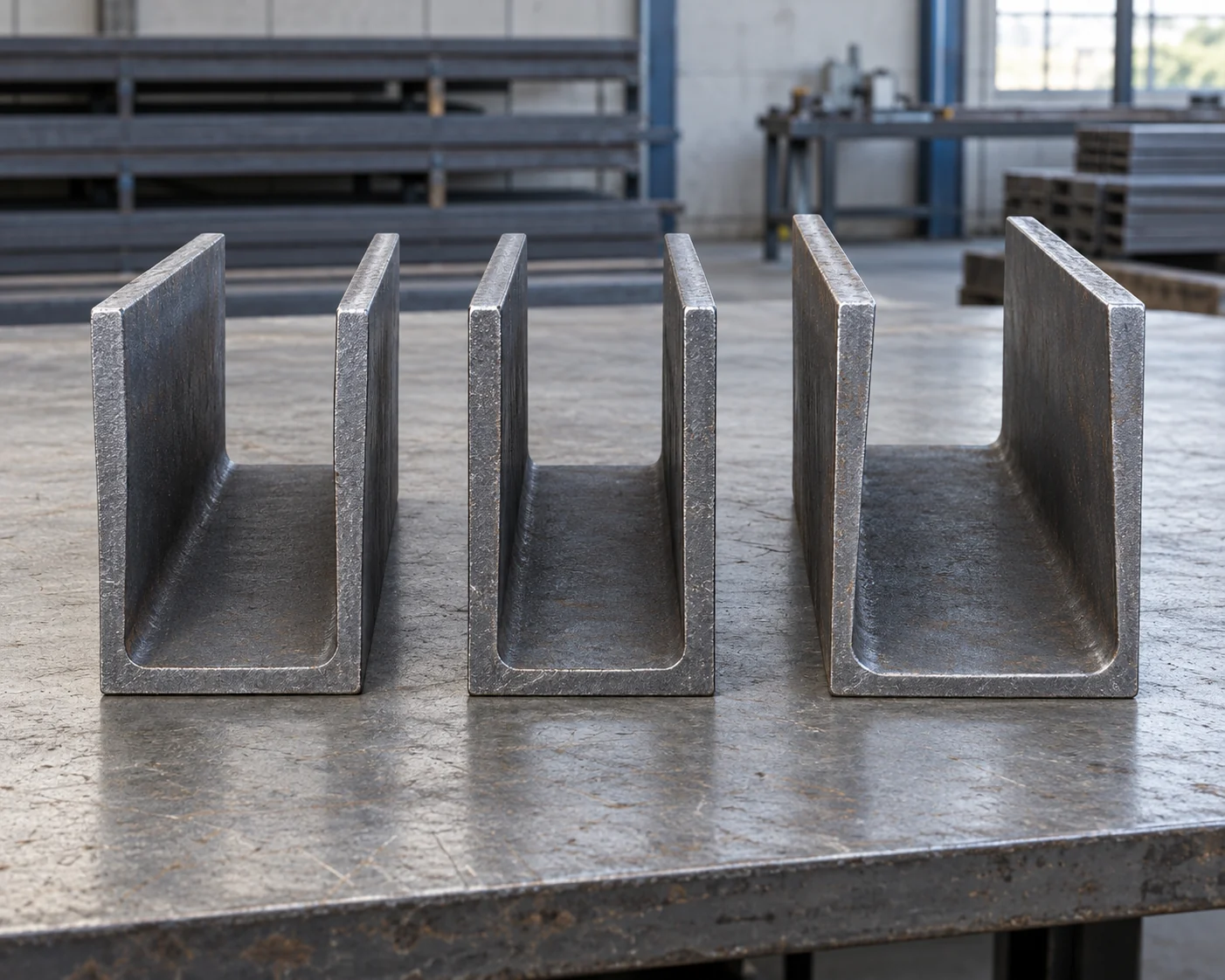 Short steel channel samples with different web and flange dimensions